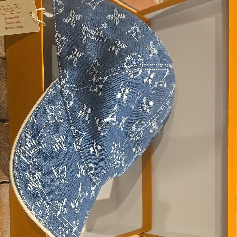 Louis Vuitton Blue Denim Cap